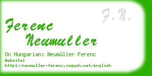 ferenc neumuller business card